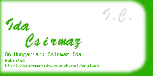 ida csirmaz business card